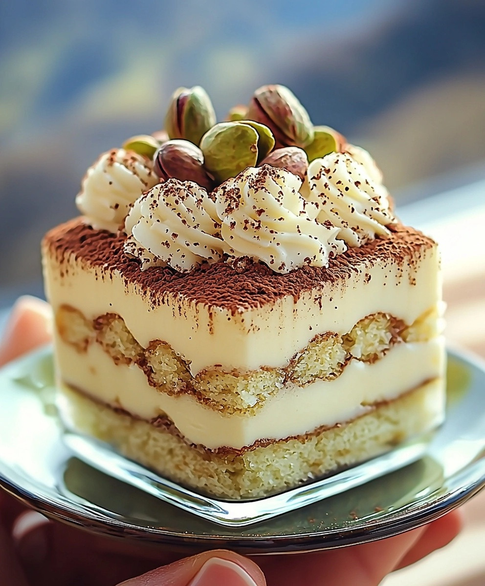 Tiramisu pistache chocolat blanc