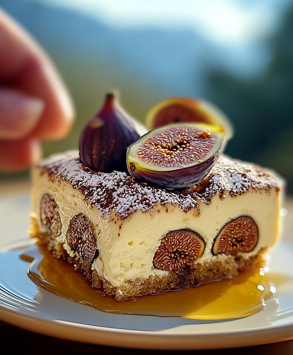 Tiramisu chèvre figues miel