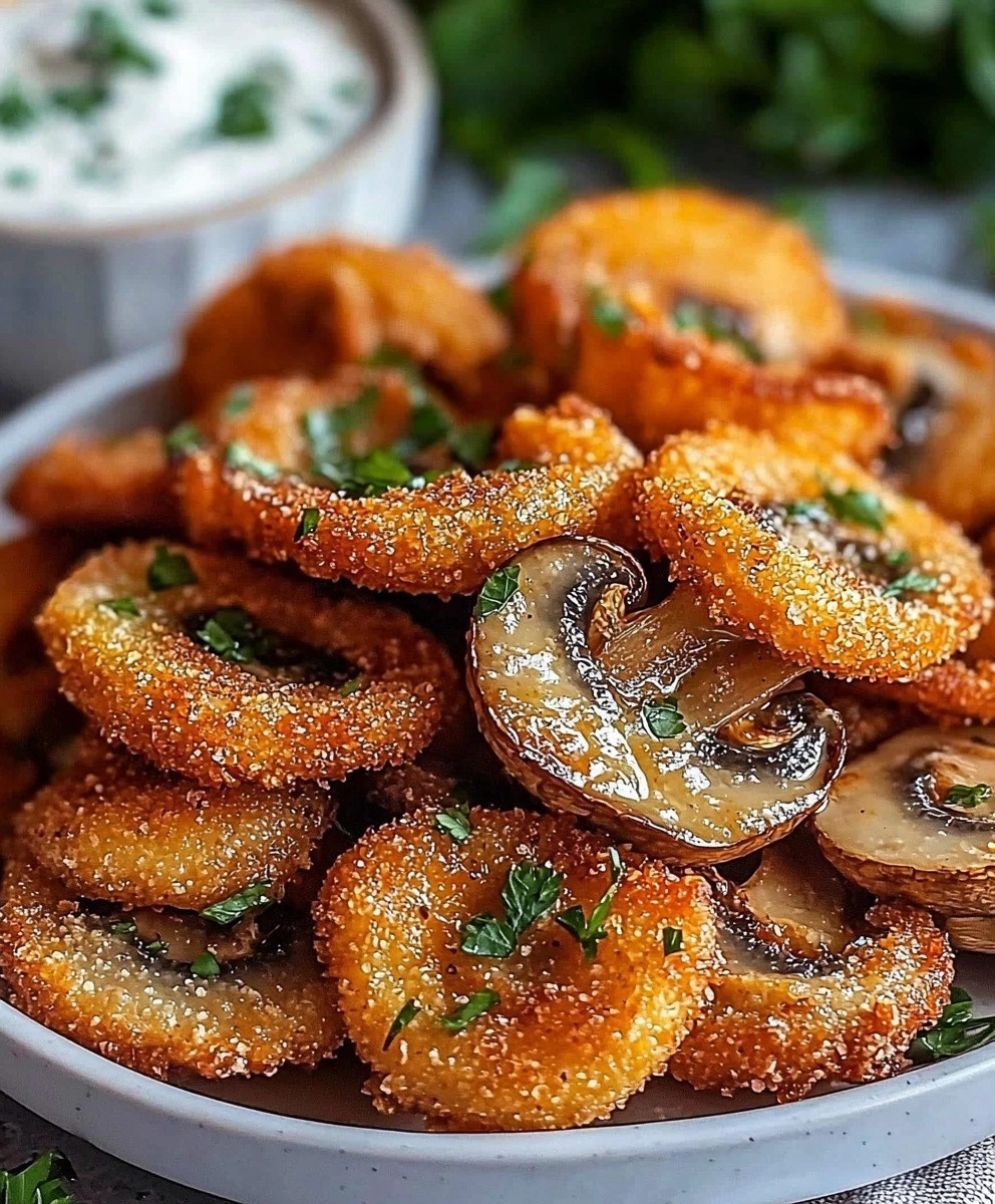 Champignons frits avec ranch