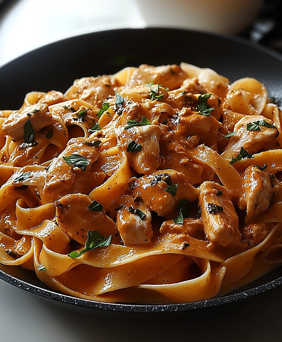 Tagliatelles poulet stroganoff