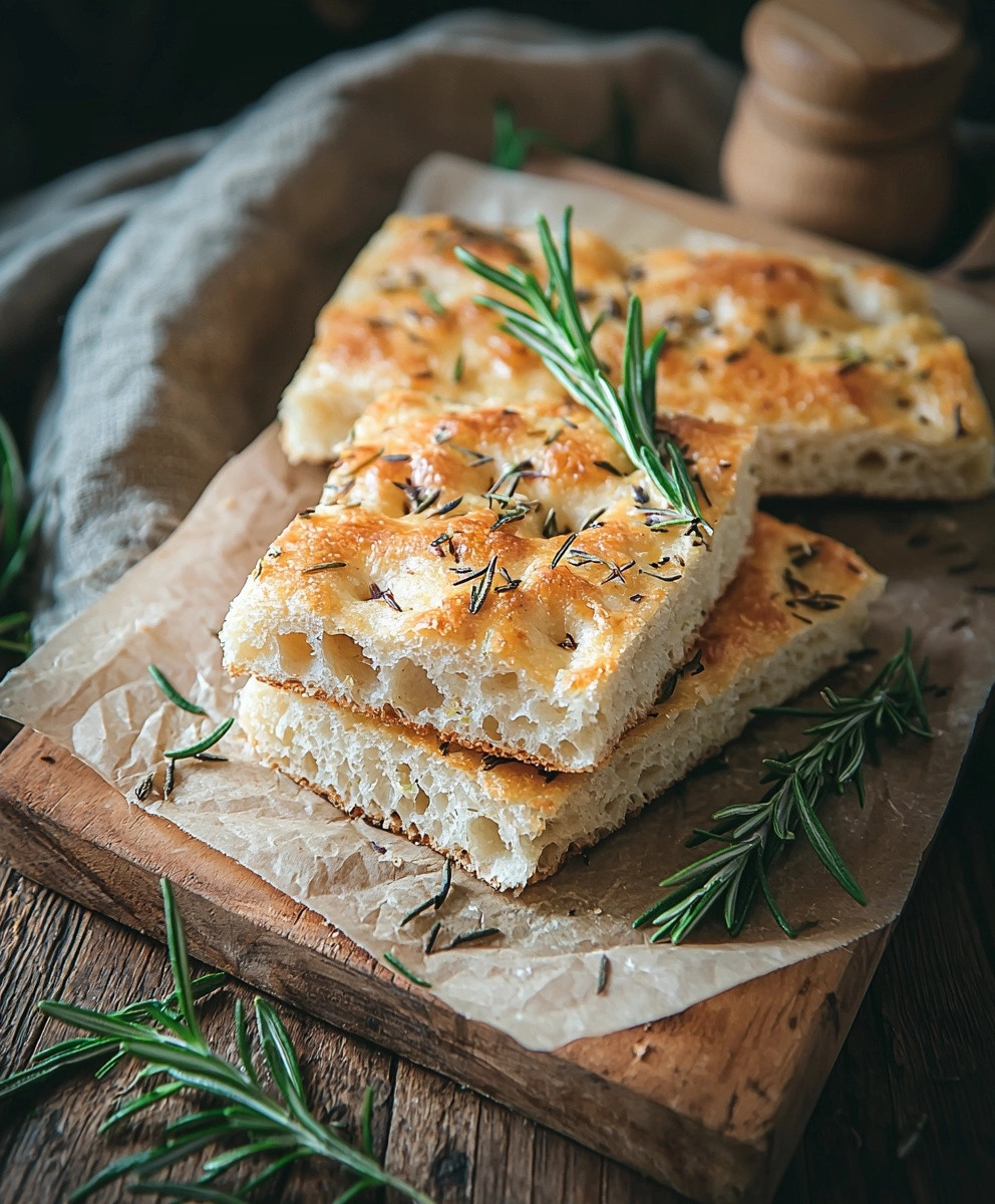 Focaccia italienne romarin