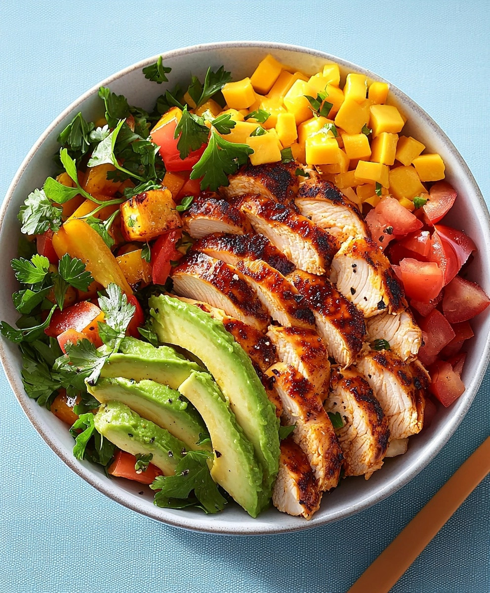 Salade de poulet avocat cheddar