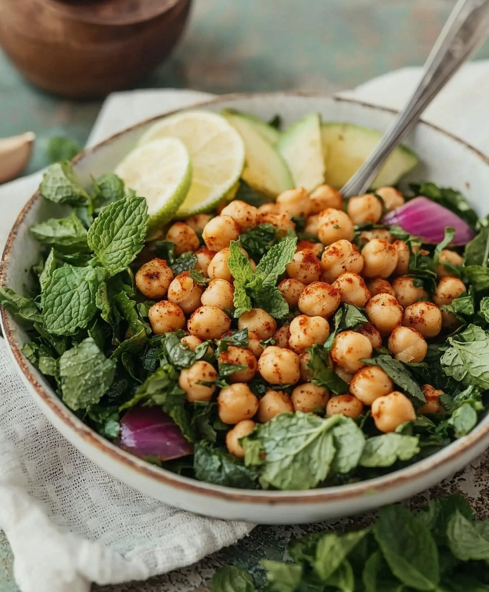 Pois chiches cumin menthe