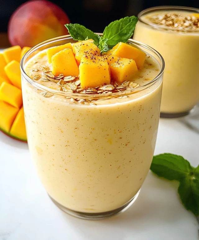 Smoothie mangue avoine