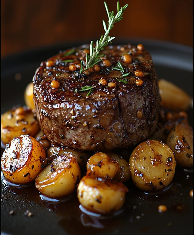 Steak haricots oignon français