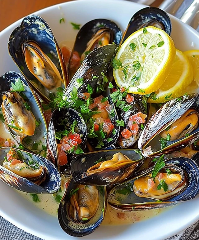 Moules vapeur citron moutarde