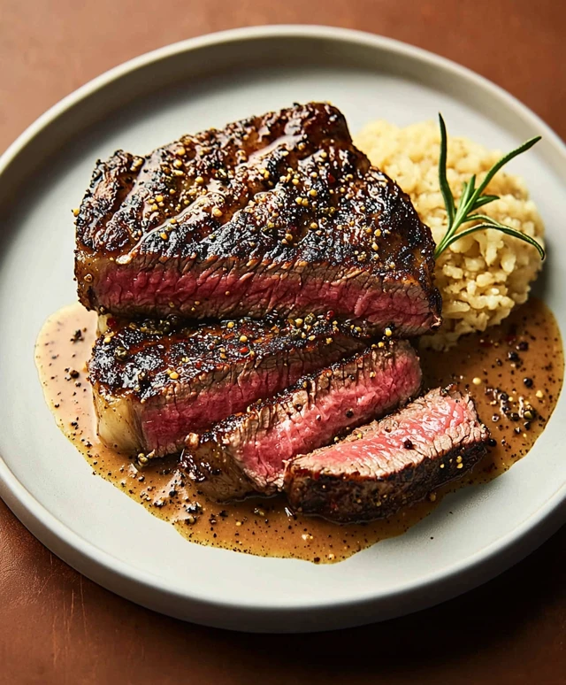 Steak au poivre pour deux