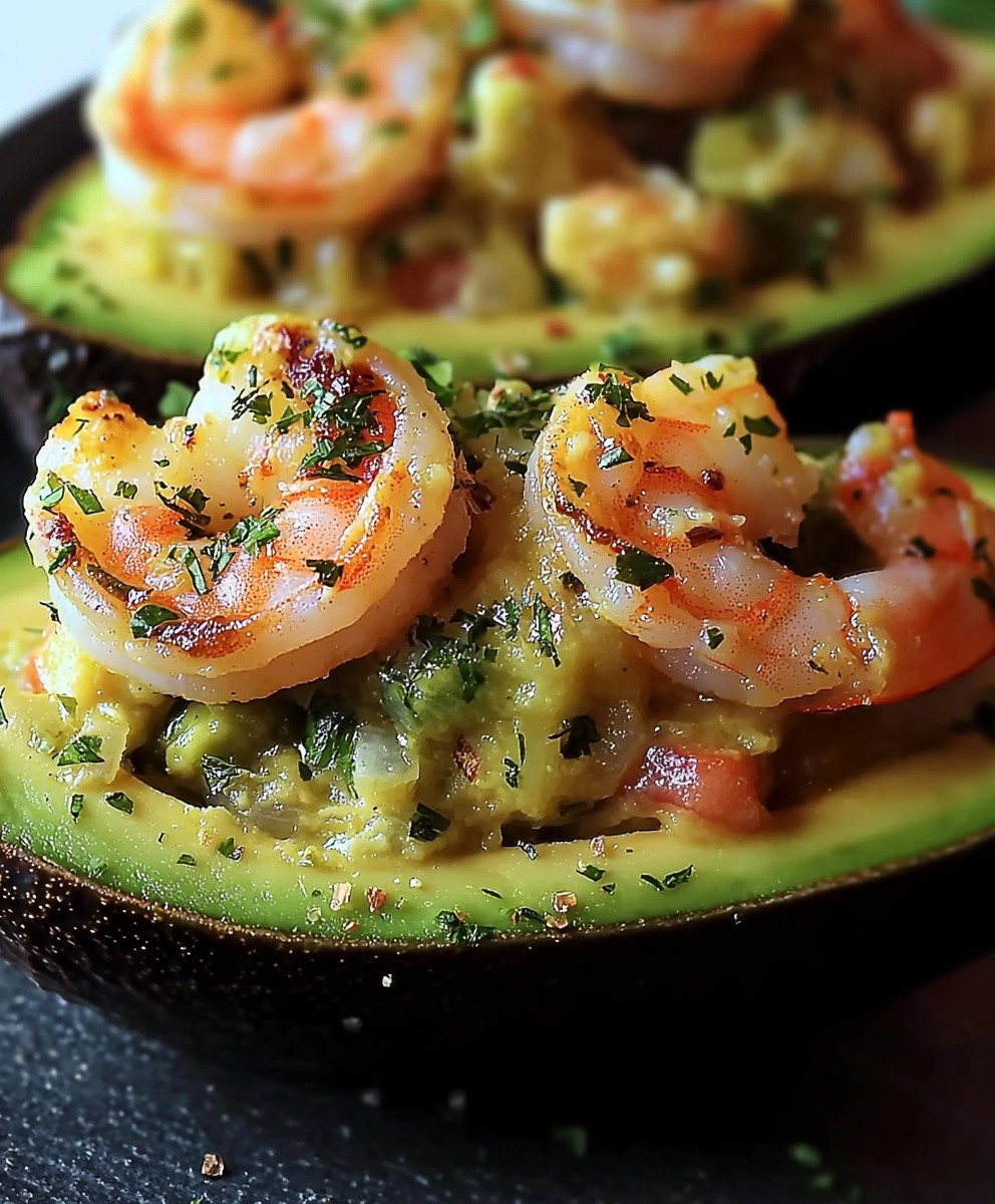 Avocat farci crevettes