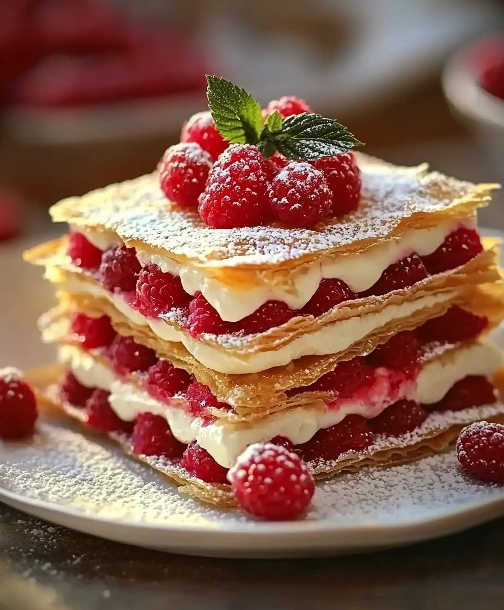 Millefeuille framboises