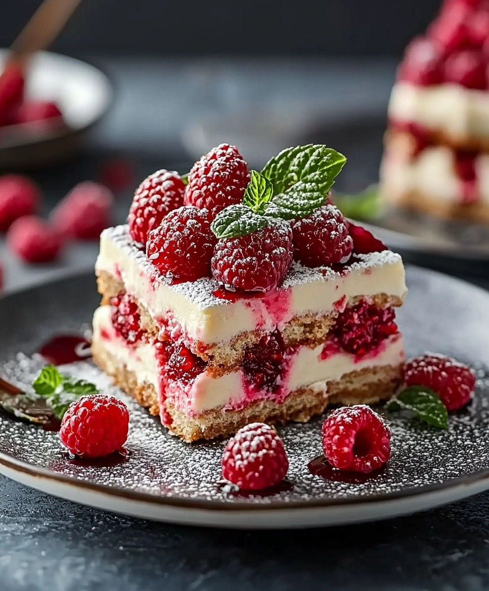 Tiramisu aux framboises