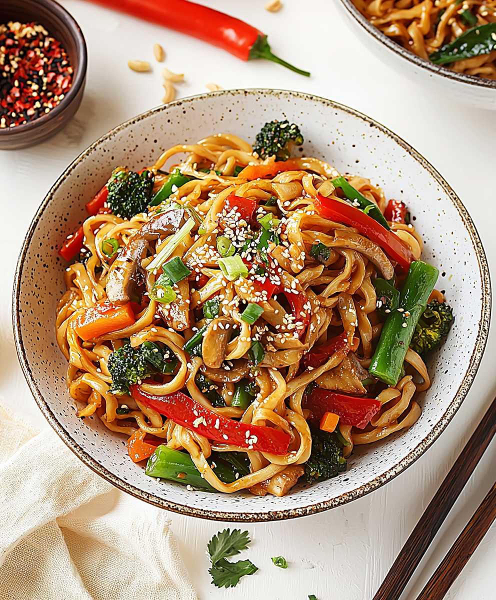 Nouilles sautées aux légumes
