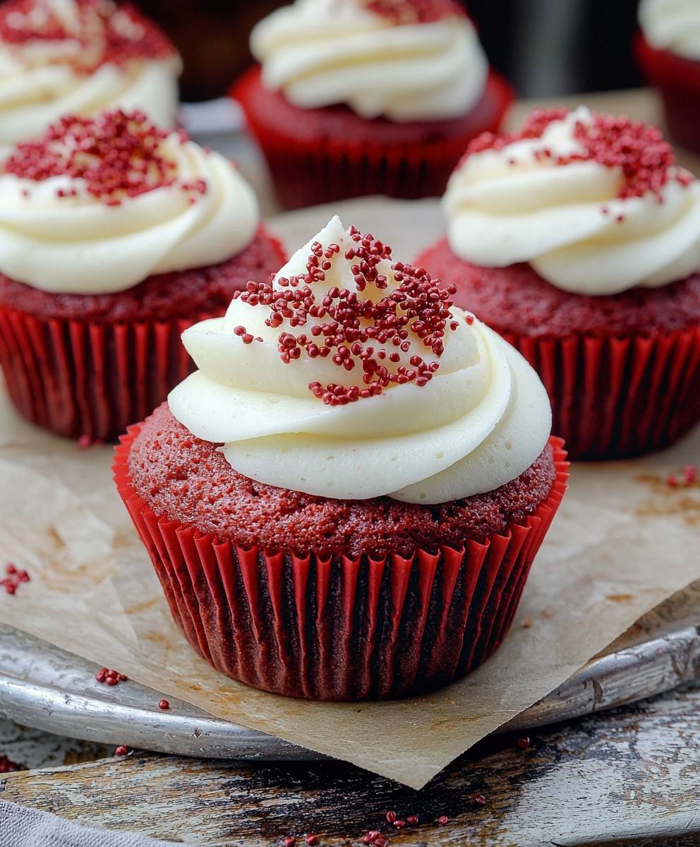 Cupcakes velours rouge