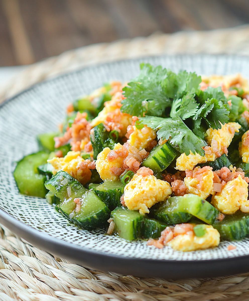 Melon amer sauté aux ufs