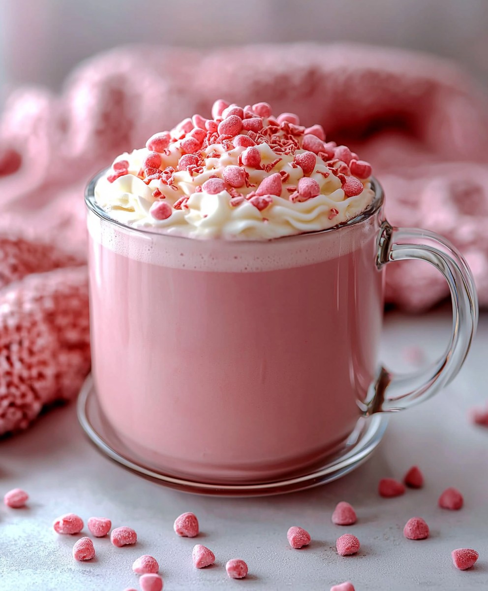 Chocolat chaud rose