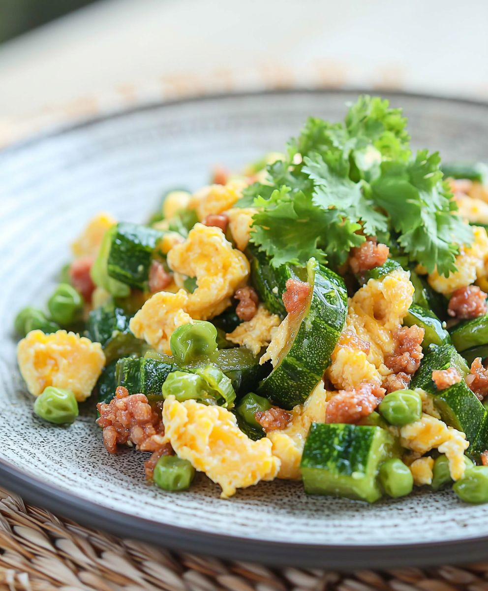 Melon amer sauté aux ufs