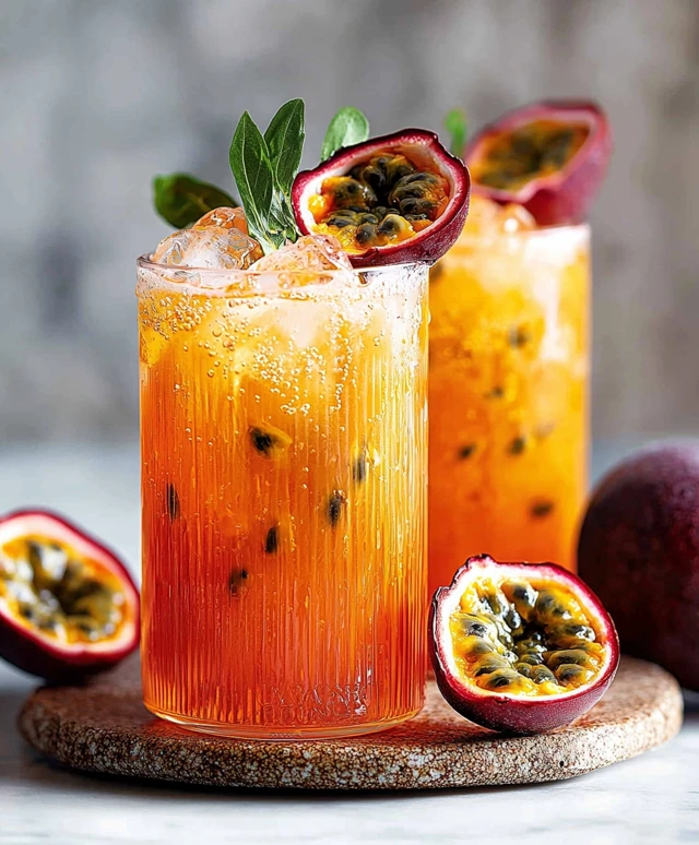 Thé glacé passion fruits