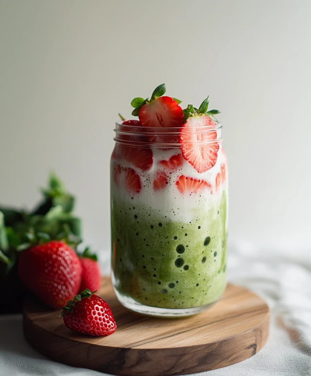 Latte Matcha Fraise