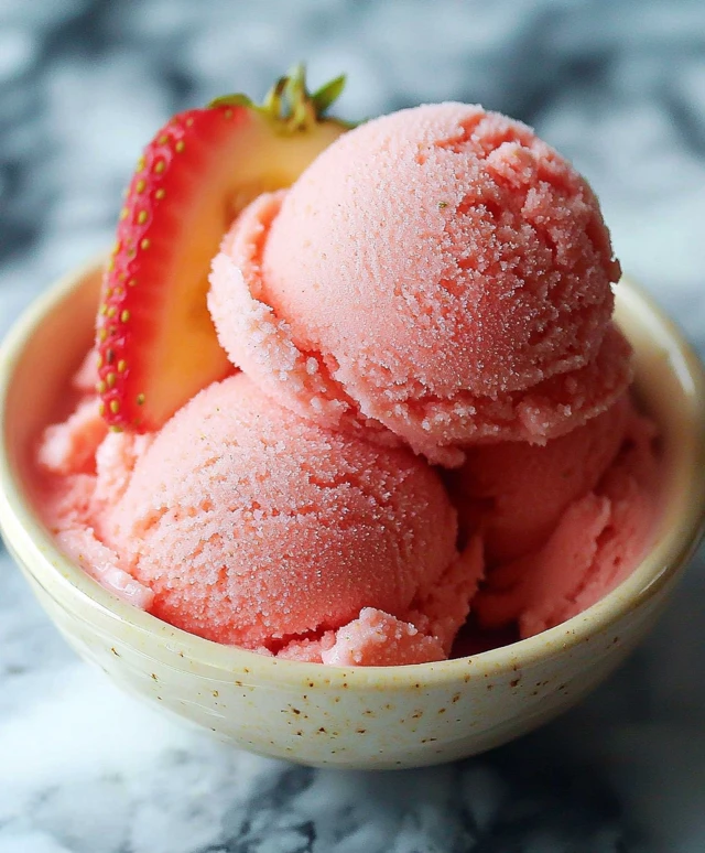 sorbet fraise banane