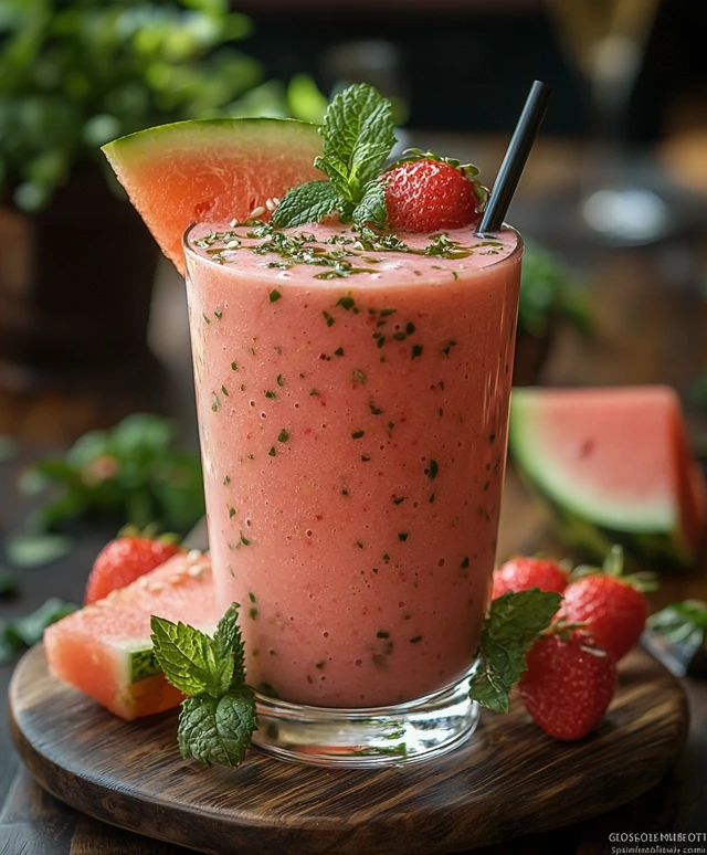 Smoothie crémeux pastèque