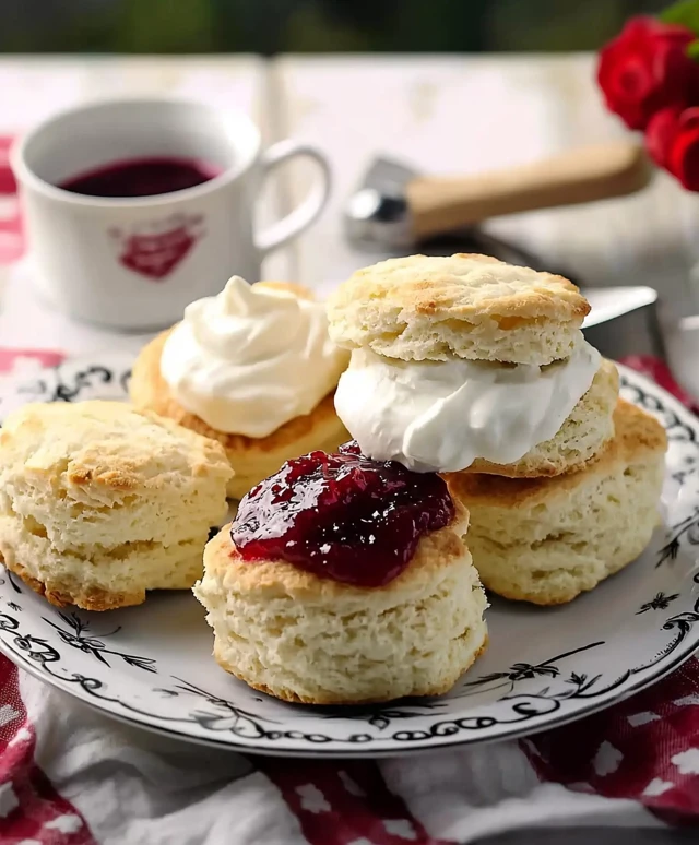 Scones à la confiture