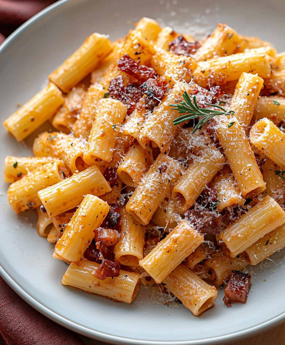 Rigatoni alla Gricia facile