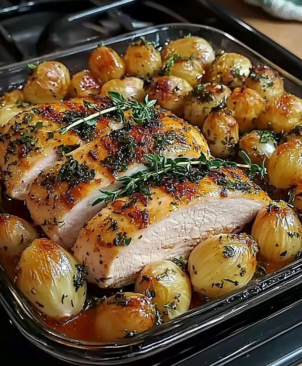 Poulet aux herbes et ail
