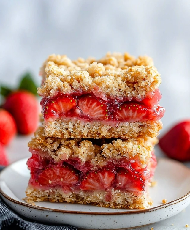 Barres crumble fraises