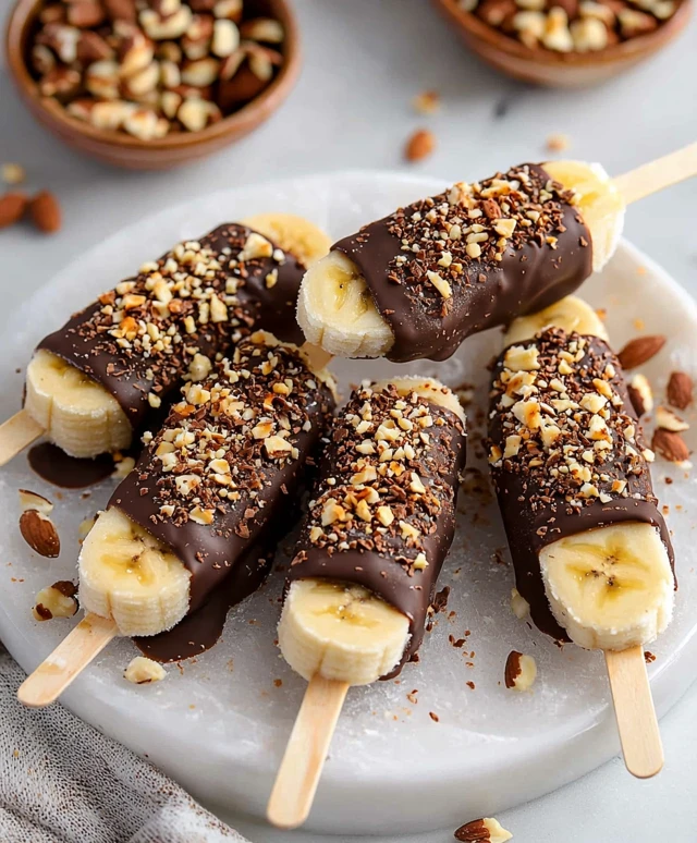 Bananes congelées chocolat