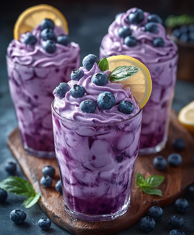 Limonade myrtilles fouettée
