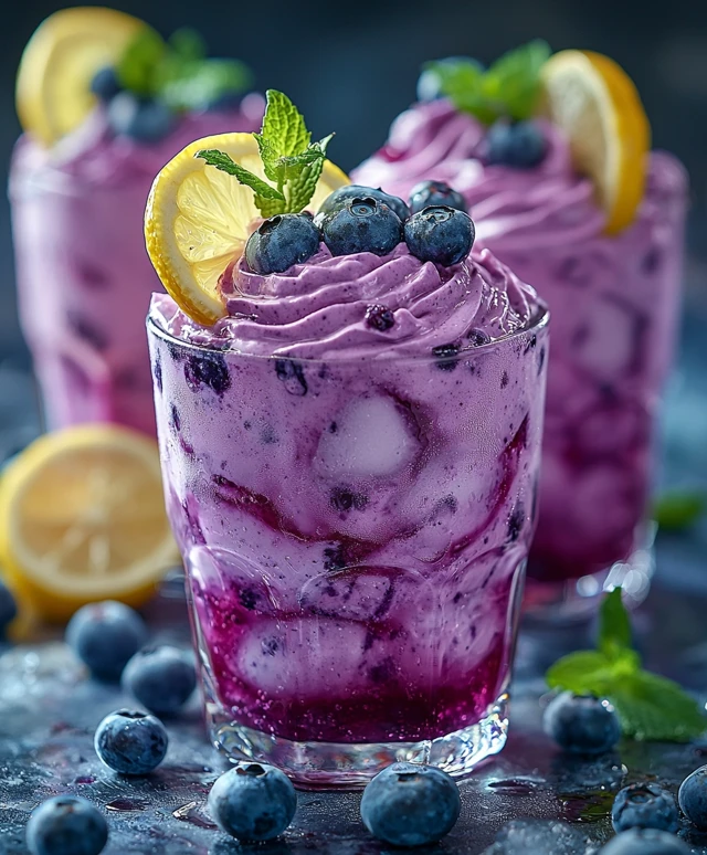 Limonade myrtilles fouettée