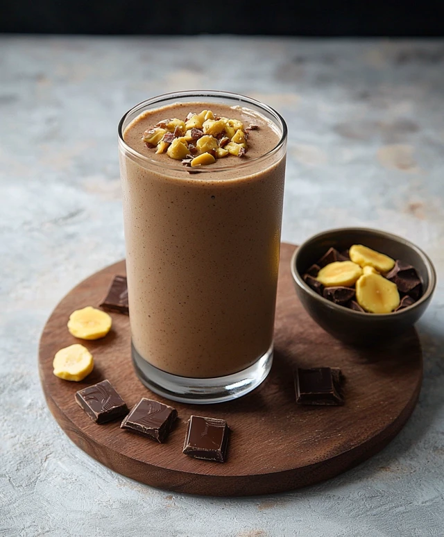 smoothie chocolat beurre de cacahuète