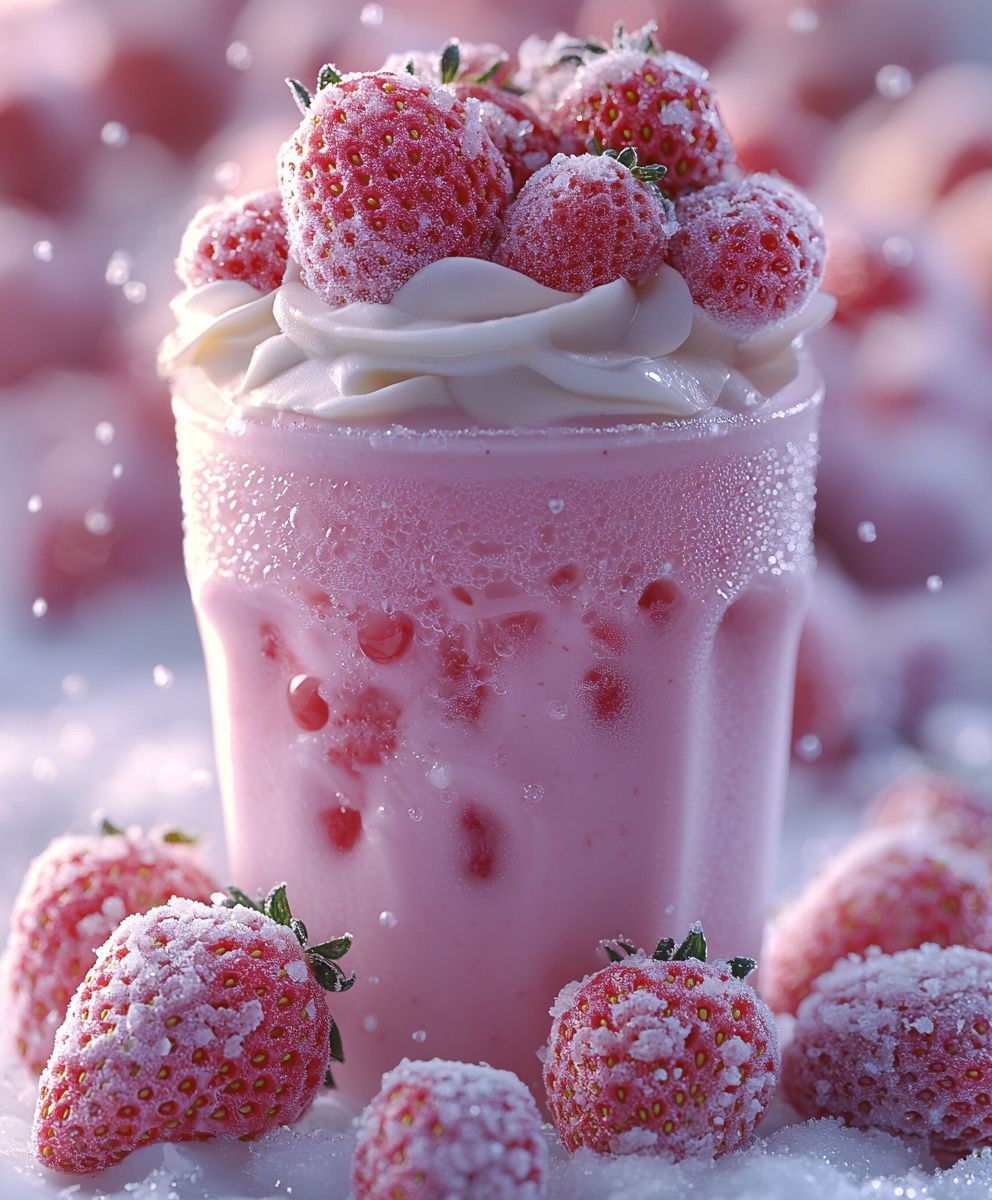 Smoothie glacé fraise
