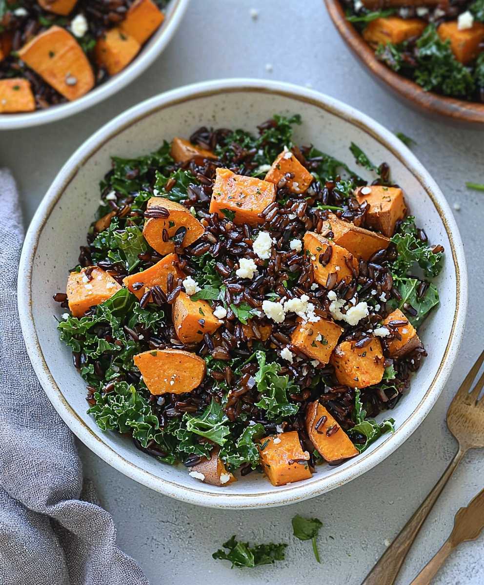 Salade de riz sauvage patate douce